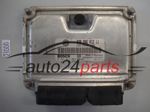 KOMPUTER STEROWNIK SILNIKA SEAT LEON TOLEDO 1.9 TDI BOSCH 0 281 011 997, 0281011997, 038 906 012 JJ, 038906012JJ, EDC15VM+