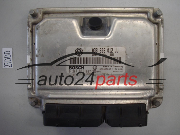 KOMPUTER STEROWNIK SILNIKA SEAT LEON TOLEDO 1.9 TDI BOSCH 0 281 011 997, 0281011997, 038 906 012 JJ, 038906012JJ, EDC15VM+
