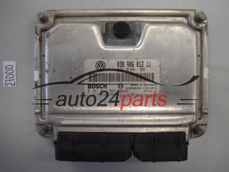 Sterownik silnika SEAT LEON TOLEDO 1.9 TDI BOSCH 0281011997 038906012JJ EDC15VM+ - 27000