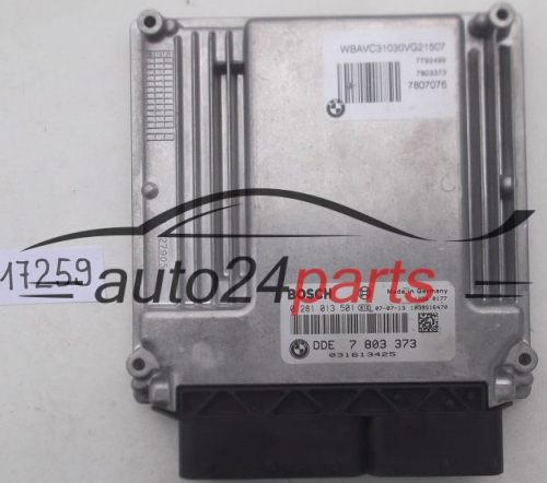 MOTORSTEUERGERÄT ECU STEUERGERÄT BMW E90 E91 320 BOSCH 0281013501
