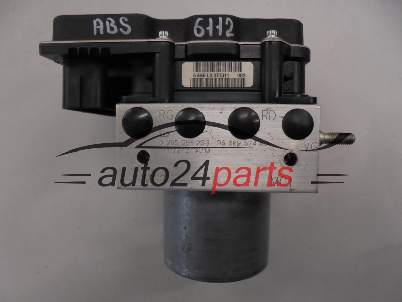ABS POMPA I STEROWNIK PEUGEOT BOSCH 0265251233, 9666957480, 0265951474