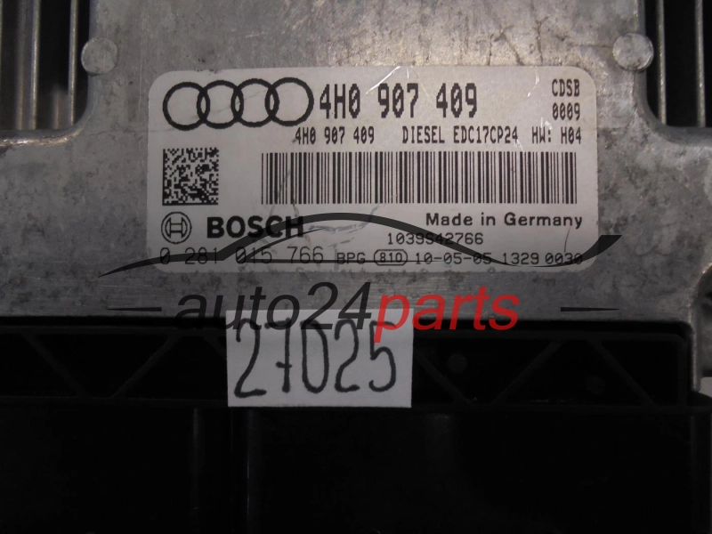 Komputer sterownik silnika Audi 0281015766 4H0907409 EDC17CP24