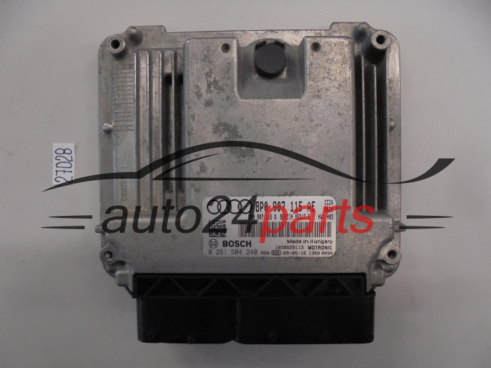 KOMPUTER STEROWNIK SILNIKA AUDI A3, TT, BOSCH 0 261 S04 240, 0261S04240, 8P0 907 115 AE, 8P0907115AE, MED17.5