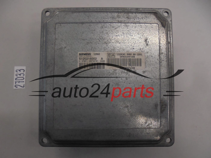 STEROWNIK SKRZYNI AUTOMATYCZNEJ CITROEN PEUGEOT S120216002A SW9651497380 HW9640922780 SIM82