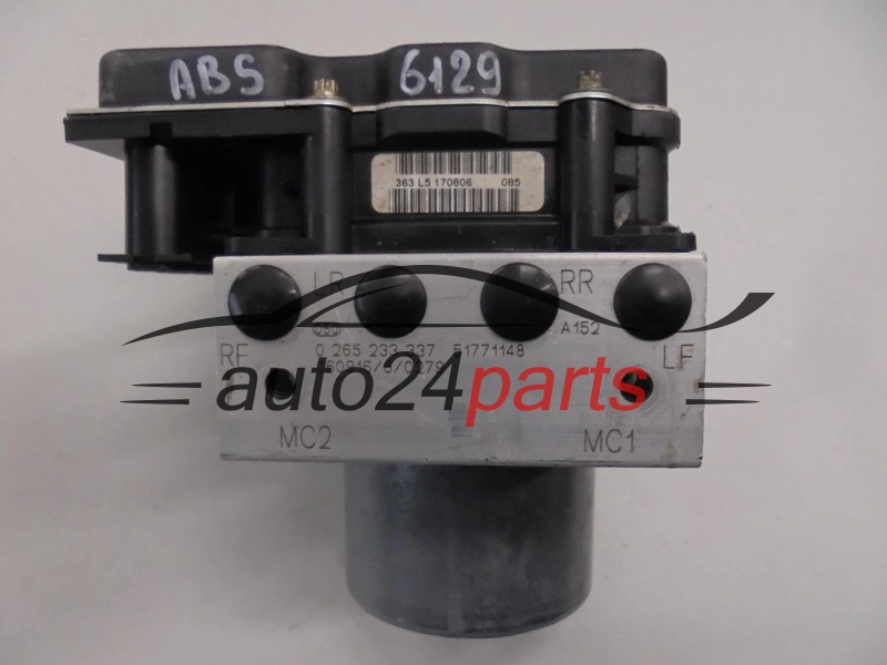 ABS POMPA I STEROWNIK FIAT PANDA BOSCH 0 265 233 337, 0265233337, 51771148, 0265900324