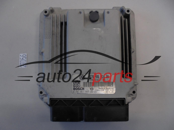 KOMPUTER STEROWNIK SILNIKA VW VOLKSWAGEN T5 2.5 TDI 070906016BA, 070 906 016 BA, BOSCH 0281011664, 0 281 011 664, DIESEL EDC16U1