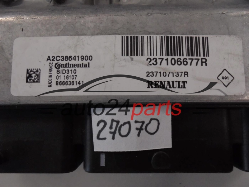 KOMPUTER STEROWNIK SILNIKA RENAULT A2C38641900 237106677R SID310