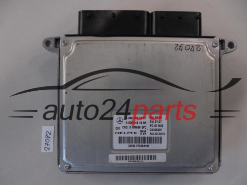 KOMPUTER STEROWNIK SILNIKA MERCEDES W208 220 CDI A6461501972, A 646 150 19 72, 6461501972, A0054461640, A 005 446 16 40, 0054461640, DELPHI R0412C031D 28103309, Q01 CRD.11 0M646 EVO