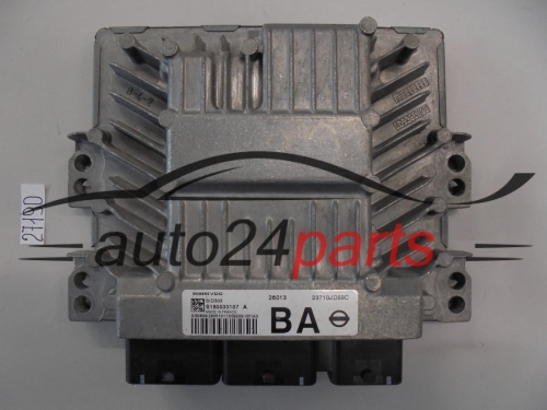 KOMPUTER STEROWNIK SILNIKA NISSAN QASHQAI 1.5 DCI CONTINENTAL S180033107 A, S180033107A, 23710JD59C, SID303 BA