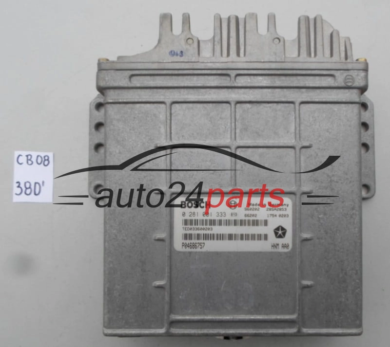 KOMPUTER STEROWNIK SILNIKA CHRYSLER VOYAGER 2.5 TDI BOSCH 0281001333, 0 281 001 333, TED 155700553, P04686660AD