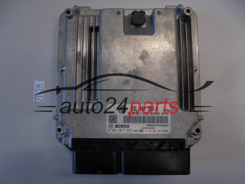 KOMPUTER STEROWNIK SILNIKA VW VOLKSWAGEN T5 TRANSPORTER 2.0 TDI, BOSCH 0 281 017 553, BOSCH 0281017553, 03L 907 309 M, 03L907309M