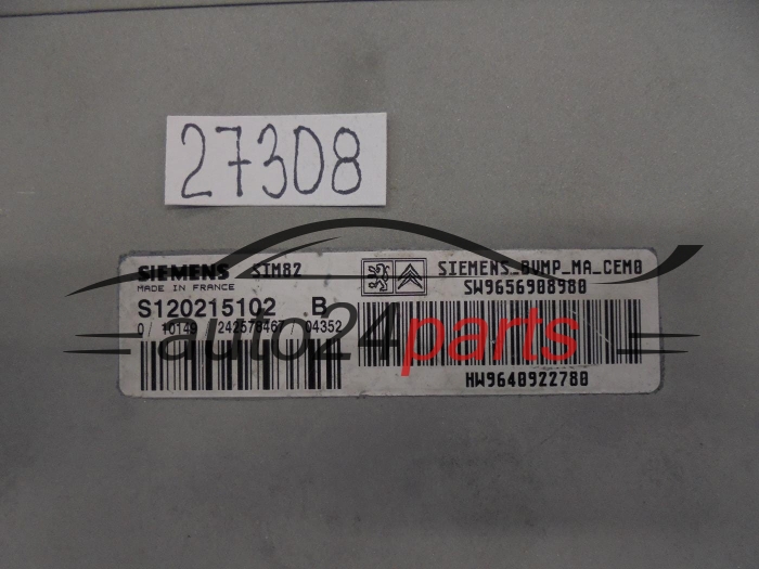 CITROEN PEUGEOT S120215102B SW 9656908980 HW 9640922780 SIM82