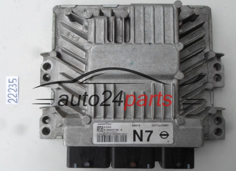 KOMPUTER STEROWNIK SILNIKA NISSAN QASHQAI 1.5 DCI SIEMENS VDO S180033106 A, S180033106A, 23710JD58C, SID303 