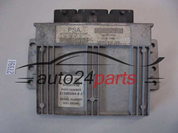 KOMPUTER STEROWNIK SILNIKA PEUGEOT 206 1.4 SAGEM 21585264-8 A, 215852648A, 96 569 727 80, 9656972780, 9655659480