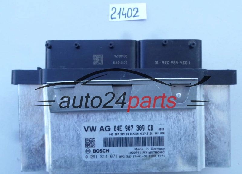 Sterownik silnika VW VOLKSWAGEN BOSCH 0261S14671 04E907309CB -