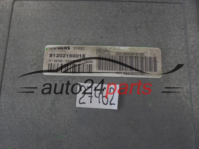 KOMPUTER STEROWNIK SILNIKA CITROEN PEUGEOT S120216001E 9650878180 9640922780 SIM82