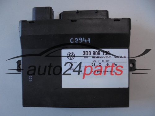 CENTRALKA MODUL STEROWNIK KESSY VW VOLKSWAGEN TOUAREG SIEMENS 5WK48494, 3D0 909 139, 3D0909139, 5WK48825
