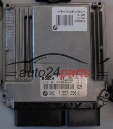 KOMPUTER STEROWNIK SILNIKA BMW 0261201106 DME 7557290 DME7557290