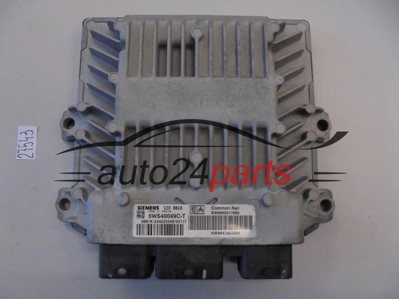 KOMPUTER STEROWNIK SILNIKA CITROEN BERLINGO 2.0 HDI 5WS40049C-T, 5WS40049CT, SW90650517880, HW9647423380
