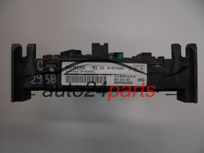 CENTRALKA MODUL STEROWNIK KOMFORTU CITROEN PEUGEOT SIEMENS S118085320B, 9650584580, BSI E01-00 HG