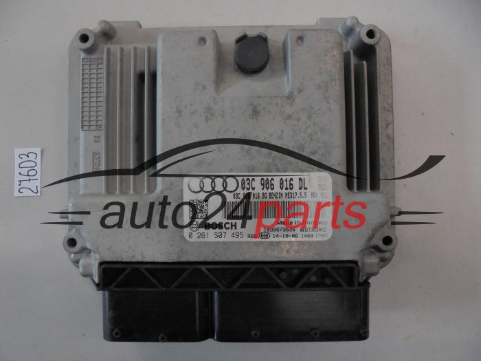 KOMPUTER STEROWNIK SILNIKA AUDI VW BOSCH 0 261 S07 495, 0261S07495, 03C906016 DL, MED17.5.5