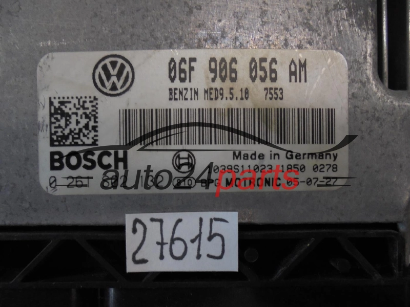KOMPUTER STEROWNIK SILNIKA VOLKSWAGEN PASSAT 2.0 FSI BOSCH 0 261 S02 132, 0261S02132, 06F 906 056 AM, 06F906056AM, MED9.5.10