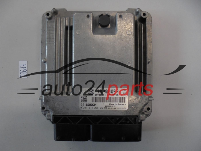 KOMPUTER STEROWNIK SILNIKA VW VOLKSWAGEN TIGUAN 2.0 TDI BOSCH 0 281 014 236, 0281014236, 03L 906 022F, 03L906022F, EDC17CP14