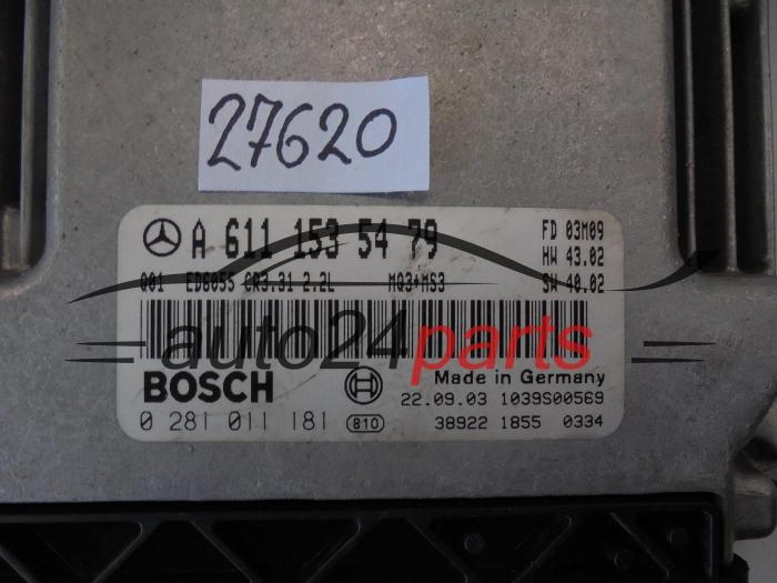KOMPUTER STEROWNIK SILNIKA MERCEDES BENZ VITO VIANO A6111535479, A 611 153 54 79, 0281011181, 0 281 011 181