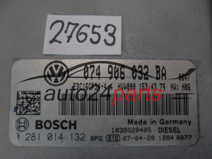 KOMPUTER STEROWNIK SILNIKA VOLKSWAGEN CRAFTER 0281014132 074906032BA