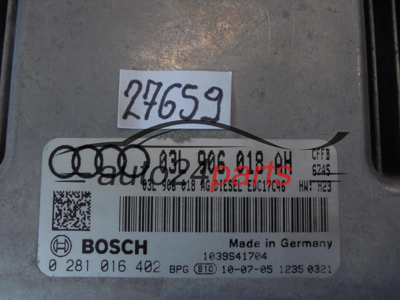 Komputer sterownik silnika Audi 0281016402 03L906018AH EDC17C46
