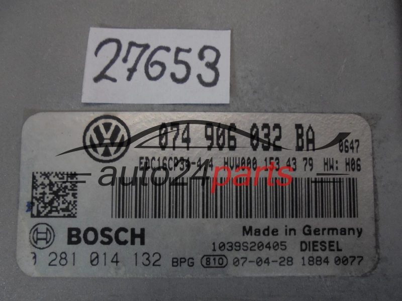 VOLKSWAGEN CRAFTER 0281014132 074906032BA