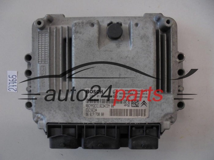 MOTORSTEUERGERÄT ECU STEUERGERÄT  CITROEN PEUGEOT 1.6 HDI BOSCH 0 281 012 466, 0281012466, 96 617 738 80, 9661773880, 9653958980, EDC16C34 -