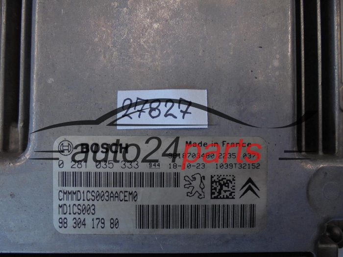 KOMPUTER STEROWNIK SILNIKA PEUGEOT 0281035333 9830417980