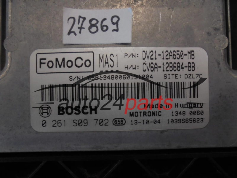 KOMPUTER STEROWNIK SILNIKA FORD 0261S09702 DV21-12A650-MB DV2112A650MB