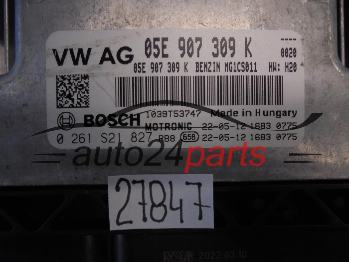 VOLKSWAGEN 0261S21827 05E907309K