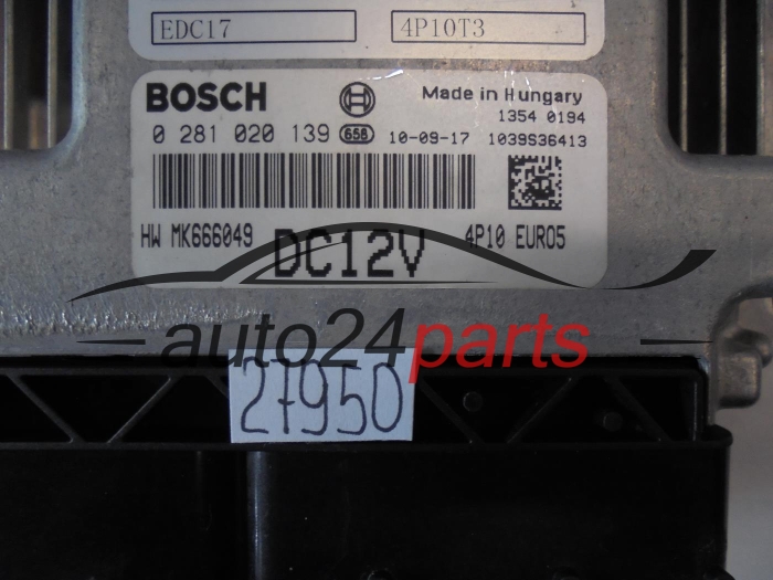 KOMPUTER STEROWNIK SILNIKA MITSUBISHI BOSCH 0281020139, 0 281 020 139, MK666049