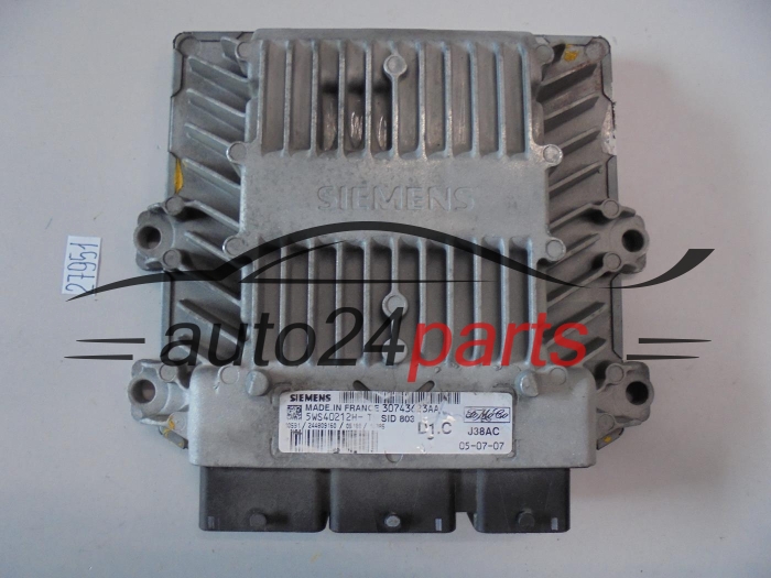 KOMPUTER STEROWNIK SILNIKA VOLVO V50 S40 2.0 SIEMENS 5WS40212H-T, 5WS40212HT, FoMoCo 30743623AA, D1.C, SID803