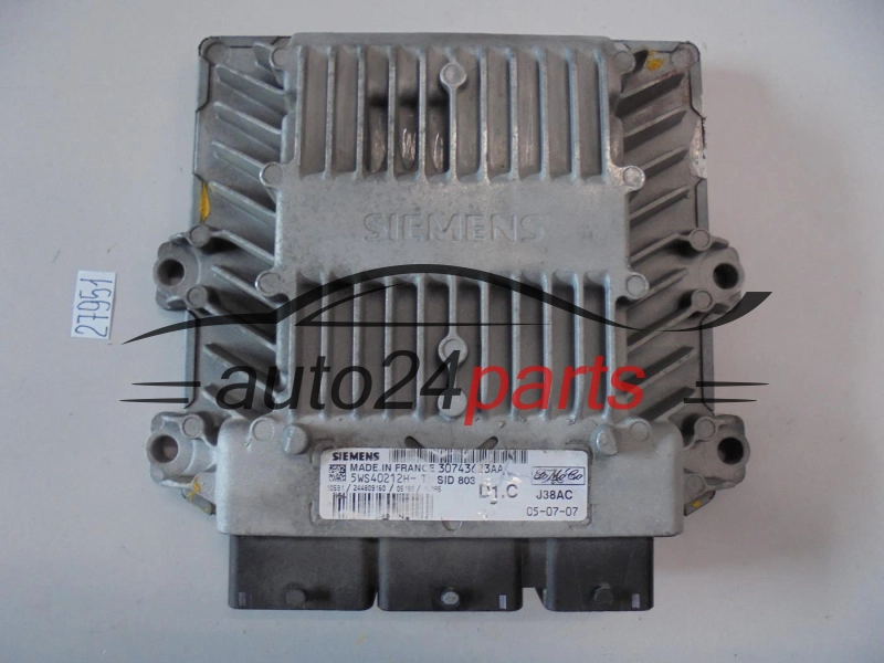 KOMPUTER STEROWNIK SILNIKA VOLVO V50 S40 2.0 SIEMENS 5WS40212H-T, 5WS40212HT, FoMoCo 30743623AA, D1.C, SID803