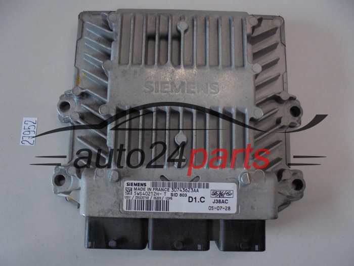 KOMPUTER STEROWNIK SILNIKA VOLVO V50 S40 2.0 SIEMENS 5WS40212H-T, 5WS40212HT, FoMoCo 30743623AA, D1.C, SID803