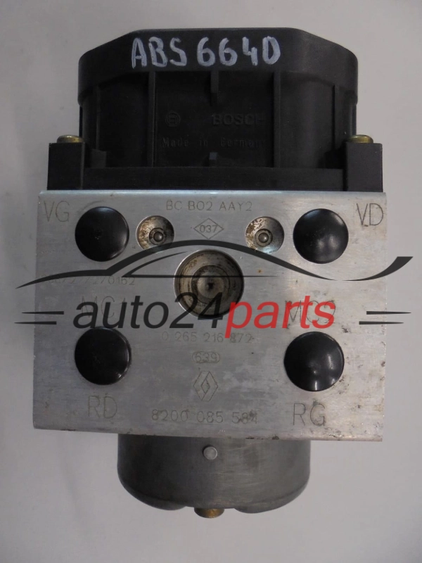 ABS RENAULT CLIO BOSCH 0 265 216 872, 0265216872, 8200 085 584, 8200085584, 0 273 004 621, 0273004621