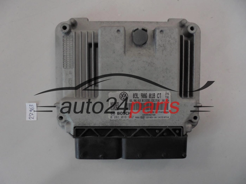 Sterownik silnika SKODA OCTAVIA 0281016952 03L906018CT EDC17C46 - 27963