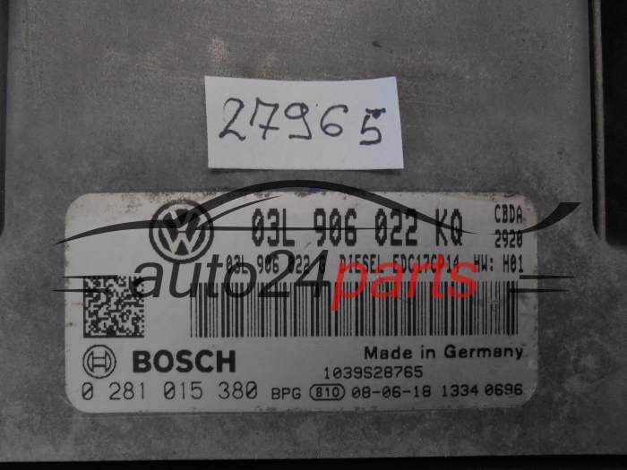 VOLKSWAGEN 0281015380 03L906022KQ EDC17CP14