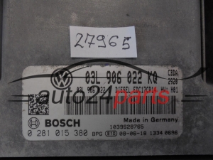 VOLKSWAGEN 0281015380 03L906022KQ EDC17CP14