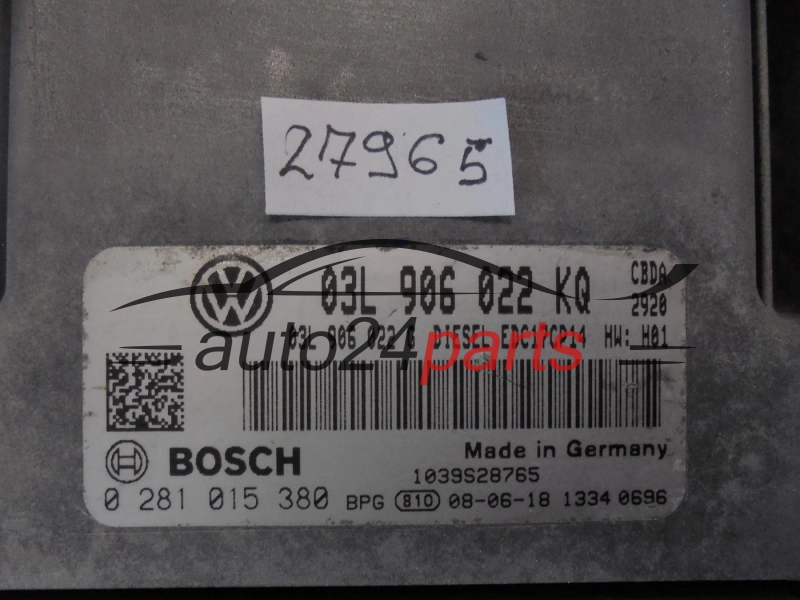 VOLKSWAGEN 0281015380 03L906022KQ EDC17CP14