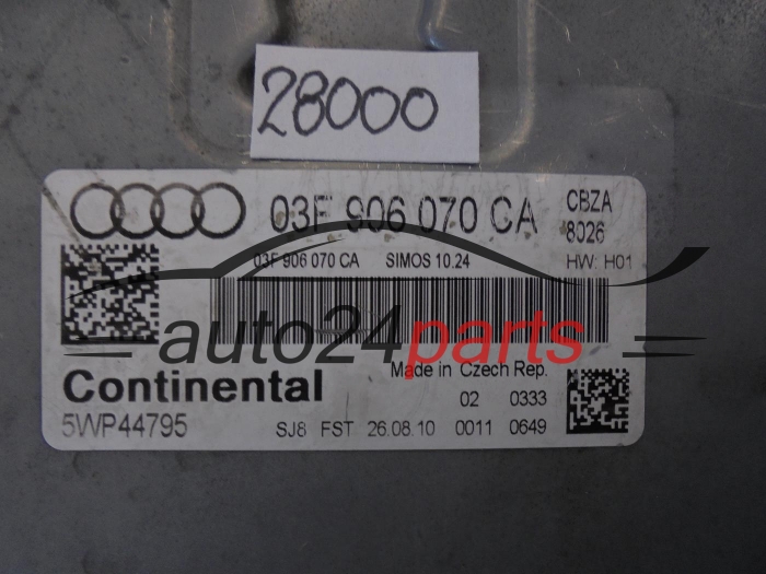 KOMPUTER STEROWNIK SILNIKA AUDI 03F906070CA 5WP44795