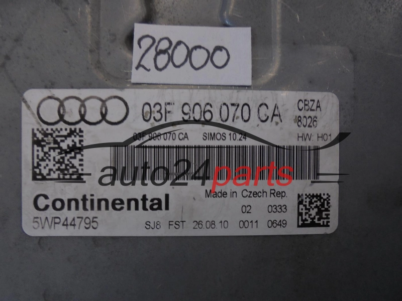 KOMPUTER STEROWNIK SILNIKA AUDI 03F906070CA 5WP44795