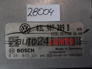 KOMPUTER STEROWNIK SILNIKA VW VOLKSWAGEN PASSAT 2.0 TDI 03L907309B, 03L 907 309 B, BOSCH 0281015131, 0 281 015 131 DIESEL EDC17CP20