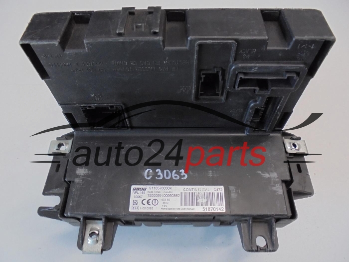 CENTRALKA MODUL STEROWNIK BSI FIAT PANDA S118578030K, 51870142