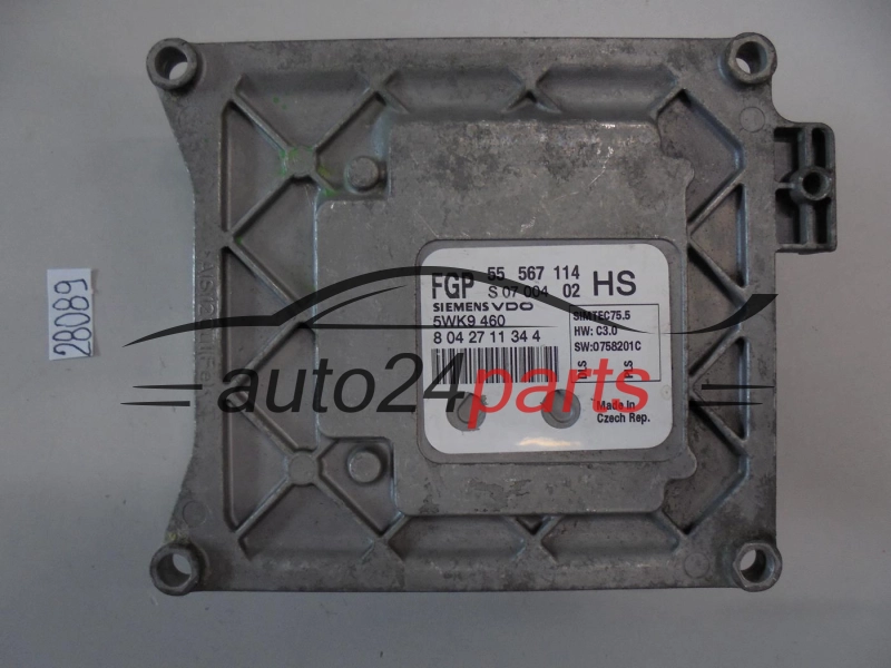 KOMPUTER STEROWNIK SILNIKA OPEL ASTRA ZAFIRA 1.6 Z16XER 1.8 Z18XER SIEMENS VDO 5WK9 460, 5WK9460, FGP 55 567 114 HS, 55567114HS, 55567114, SIMTEC75.5