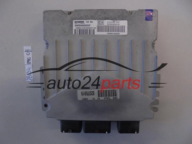 KOMPUTER STEROWNIK SILNIKA PEUGEOT 5WS40020G-T 5WS40020GT SW9644895180 HW9641849280